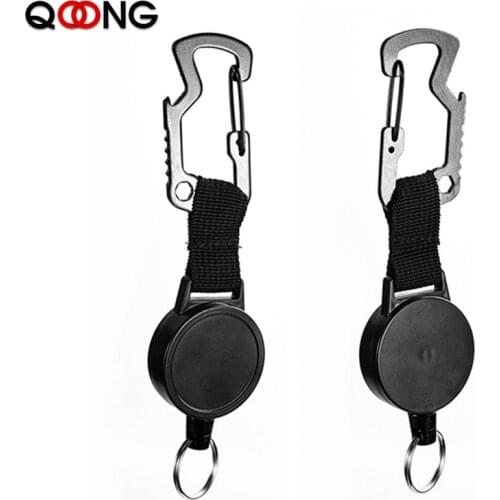 5 PCS Resilience Steel Wire Rope Elastic Keychain Sporty Retractable Alarm Key Chain Anti-lost Telescopic Key Ring Keys Trinket