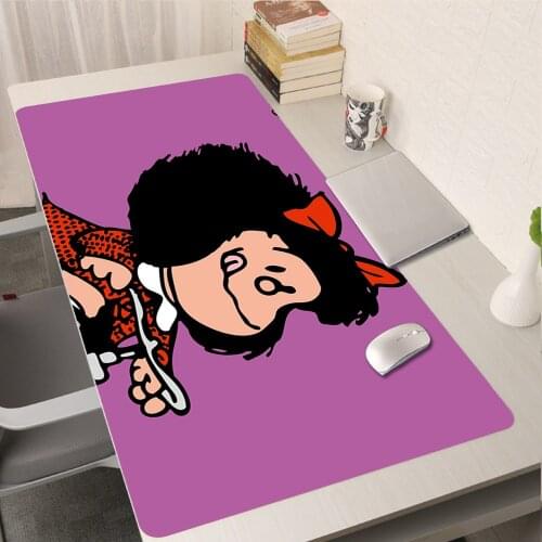 Mafalda Gaming Custom Mouse Pad Cartoon Gamer Soft Anime Natural Rubber Carpet Mice Pad Desktop Mouse Pad MousePad Mouse Mat