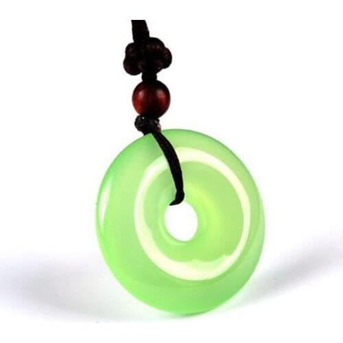 Customized natural pink green jade safety buckle pendant necklace loversfine jewelry fine jewelry