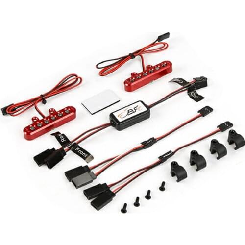 FVITEU CNC alloy Rear Light Bumper Base Rear Light Tail Lights Set for 1/5 losi 5ive T Rovan LT KM x2