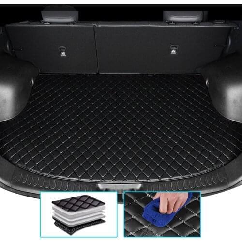 Car Trunk Mats For TOYOTA Vios Fortuner Kluger CHR Tacoma Supra Sai Wish 86 Car Accessories Custom Cargo Liners