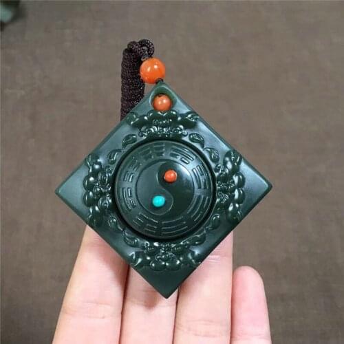 Hetian jade jade fine material gossip pendant old pit fine material jade pendant carving pieces Sugong pendant hp01