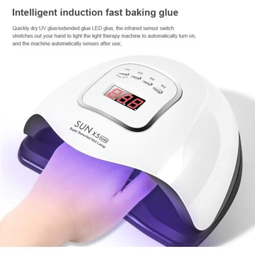 220W Nail Lamp Phototherapy Lamp Nail Extension Nail Polish Baking Light Therapy Machine Four-speed Auto Sensor Manicure Tools