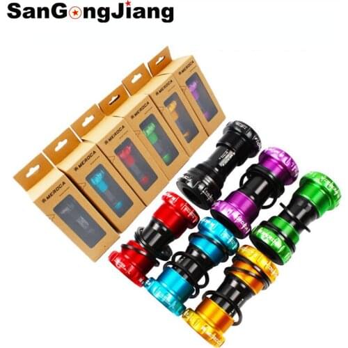 MEROCA MTB Bike BB Hollow Bottom Bracket 68-73mm Aluminum alloy threaded screw-in Bicycle Axis Waterproof Crank Set Axis Parts