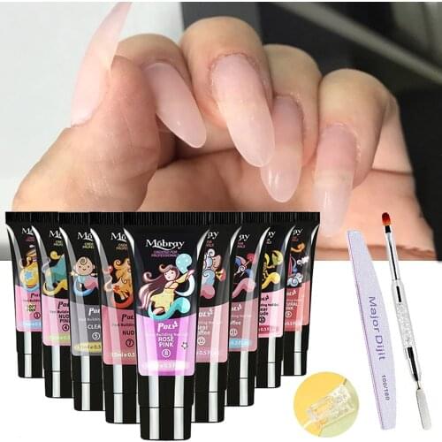 10pcs/13pcs Poly Nail Polish Gel Nail Kit 15ml Quick Building Poly UV Nail Polish Gel Extensions Acrylic Gel Manicure Set