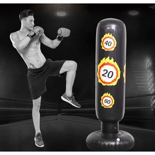 Flame type adult children inflatable boxing column fitness tumbler exercise punching bag blow toy vent equipment