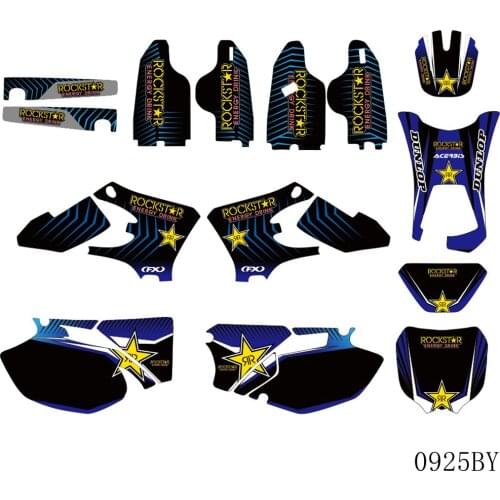 Full Graphics Decals Stickers Motorcycle Background Custom Number Name 3M Matte For YAMAHA WR250F WR450F WRF 250 450 2005 2006