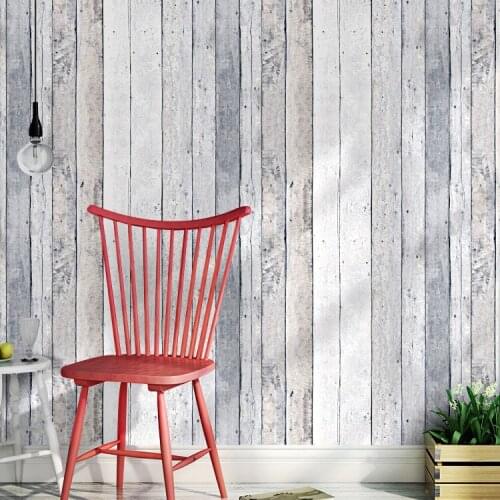 Nordic Style Retro Nostalgic Imitation Wood Grain Wallpaper Simple Industrial Style Living Room Dining Room Bedroom Background