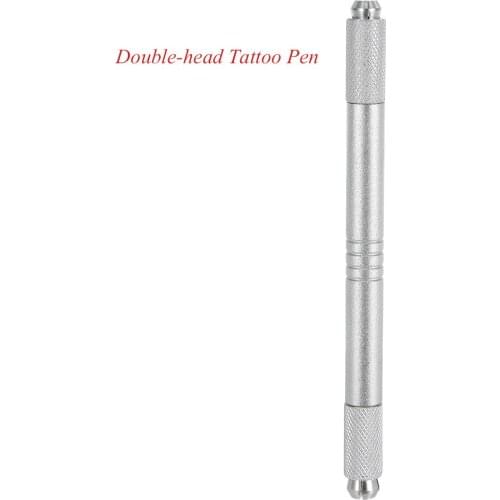 10pcs Manual Dual-head Permanent Eyebrow Tattoo Pen Embroidered Eyebrow Makeup Tattooing Machine Microblading Pen Tattoo Needles