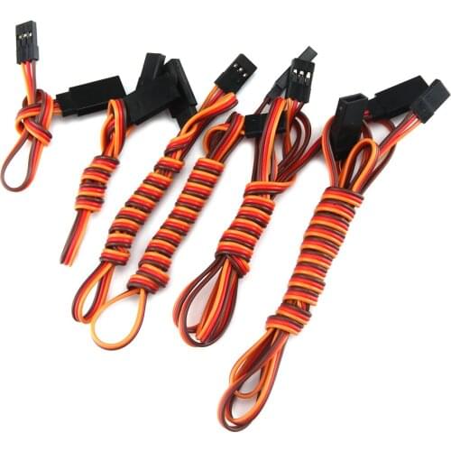 10pcs/set 60 Cores 22AWG Servo Extension Lead Cord Wire Cale JR Plug 30cm 50cm 60cm 90cm For RC Model