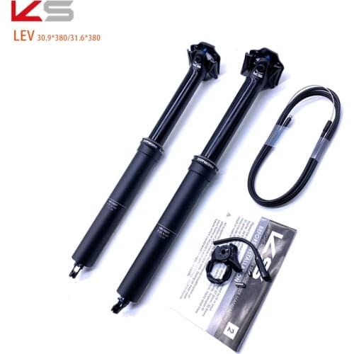 KS LEV 30.9 /31.6mm Internal/External cable Remote Control Seatpost Dropper Height Adjustable Tube Bike Seatpost Travel 125mm