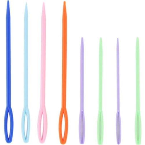 20pcs/set Plastic Knitting Needles Seam Cross-stitch Sewing Accessories Diy Tool Needlework 7cm/9.2cm