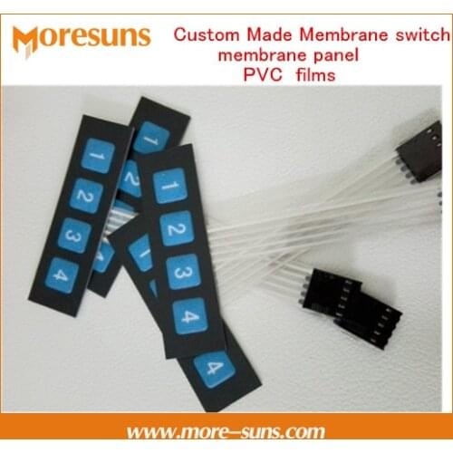 Fast Free Ship 50pcs/lot Custom Made Tactile Emobssed Key Custom Control Panels Membrane Switch/PVC PET PC Membrane Overlay