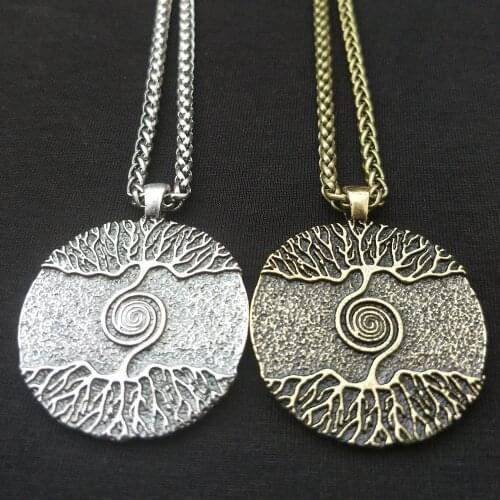 Vikings Amulet The Tree of Life Yggdrasil Nordic Talisman Pendant Necklace Viking World Tree Norse Mythology Viking Jewelry