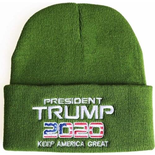 2020 TRUMP knitted hat new Trump embroidery hat election woolen cap general election winter hat for men and women