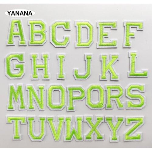 Alphabet English Letter Embroidery Iron On Patch For Clothing Badge Paste For Clothes Bag Pant DIY