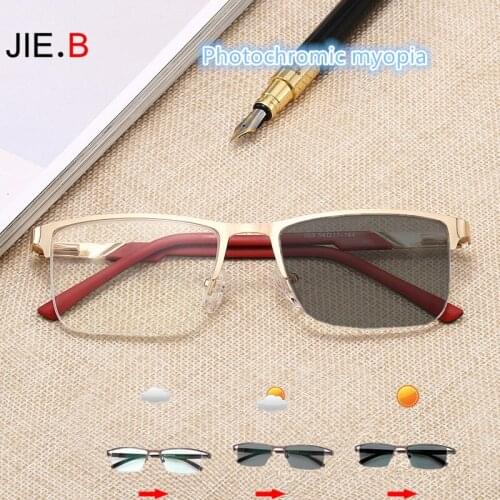 High quality business photochromic myopia fashion men and women outing sunglasses UV protection multifunctional