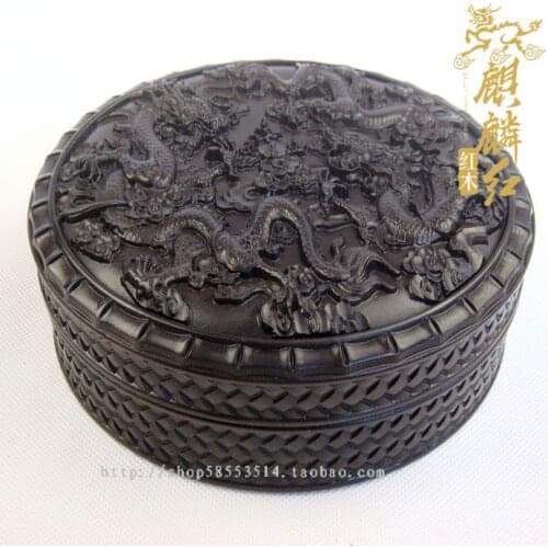 Kylin rosewood handicraft carved ebony jade jewelry box box recommended genuine large 2015 the Qixi Festival