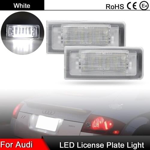 1 Pair For Audi TT 8N 1999-2006 Hight Brightness White LED License Plate Light Number Plate Lamp