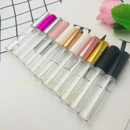 10ml Empty Lip Gloss Tubes Lip Glaze Brush Makeup Cosmetic Container Lipstick Lip Balm Refillable DIY Lipgloss Bottle Wholesale