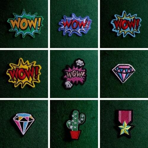 2PCS Letter Badge Patch Iron On Patches On Clothes Stripe Sticker Patches Pack Embroidered Patches For Clothing Applique Jacket