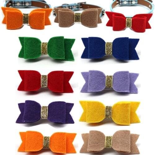 60X Slidable Pet Dog Accessories Pet Cat Puppy Bow Tie Small Dog Collar Decoration Products Dog Grooming Items for samll Dogs