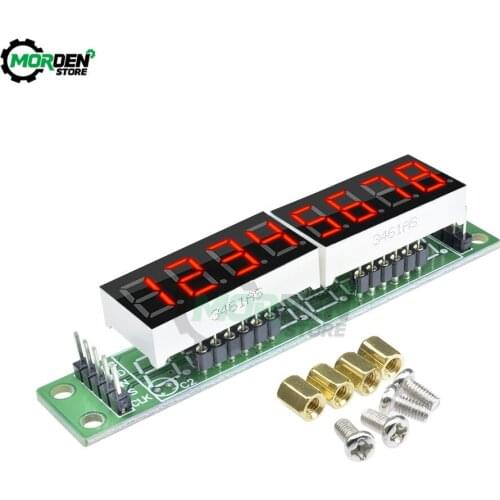 7-Segment MAX7219 LED Dot Matrix 8 Digit Digital Tube Display Control Module For Arduino 3.3V 5V Microcontroller Serial Driver