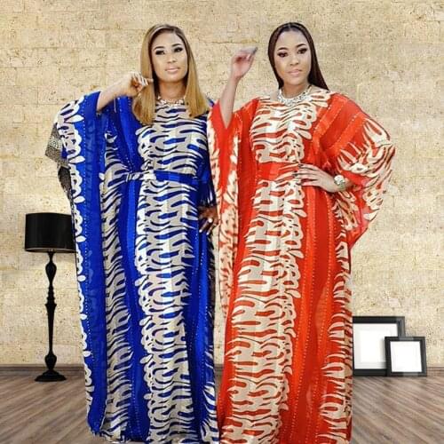 Abaya Dubai Muslim Dress Lady Party European Clothes American Clothing Geometric Pattern Printing African Design Loose Robe