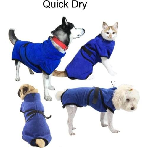 Absorbent Quick Dry Pet Dog Bath Towel Bathrobe Cat Drying Towel Microfiber Warm Dog Clothes Paw Grooming Dog Supplies