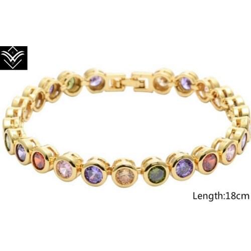 Austria Cystal Zircon Colourful Wedding Female Bracelet
