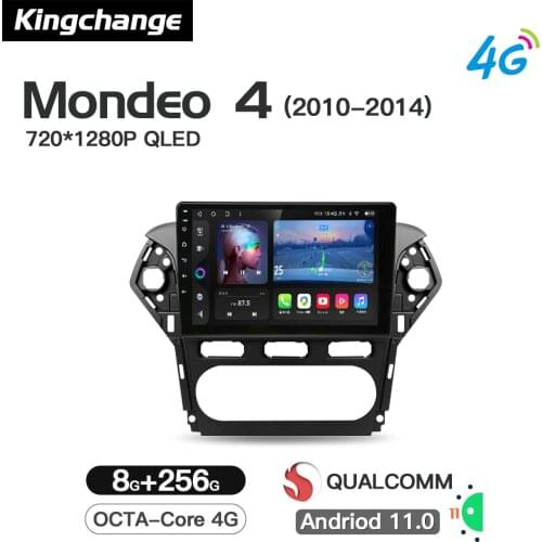 Kingchange Android 11 Auto Radio Car Multimedia Player Stereo For Ford Mondeo 4 2010 - 2014 GPS Wifi DSP Navigation