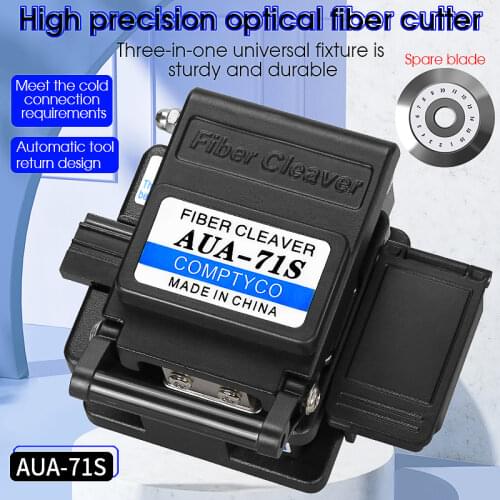 Free shipping Fiber Cleaver AUA-71S FTTH Cable Fiber Optic Cutting Knife Tools Cutter Three-in-one clamp slot 16 Surface Blade