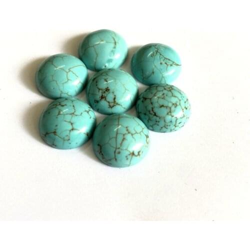 Wholesale 2pcs Blue Turquoises Magnesite Bead Cabochon,10mm 15mm 20mm 25mm Round Gem Stone Bead Cabochon Ring Face For Jewelry