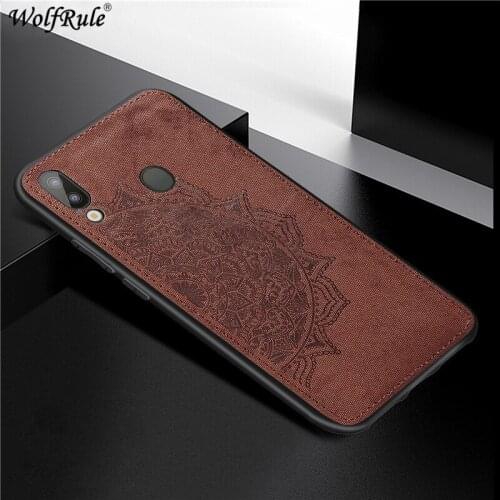 Cover For Samsung Galaxy M20 Hard Phone Case For Samsung M20 SM-M205F Shcokproof Soft TPU Fabric Texture Cover For Samsung M20