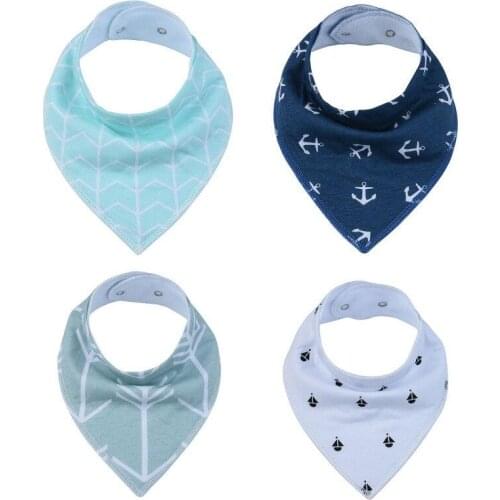 Newborn Cotton Baby Waterproof Bibs Boys Girls Towel Cartoon Bandana Bibs Burp Cloths Infant Saliva Towel Toddler Baby Stuff