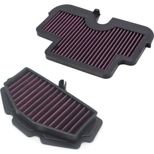 2 Pcs Motorcycle Air Cleaner Filter Air Filter Motorcycle Accessories for KAWASAKI, Purple & Purple-Black