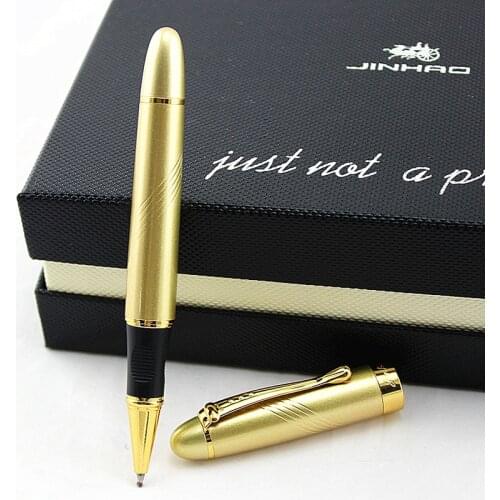 JINHAO X450 Luxury Metal Roller Ball Pen 0.5mm Gold Gold Clip Office Business Writing Ballpoint Pens Gifts Stationery Supplies