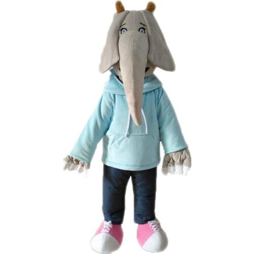 Adult Size Meena Elephant Costume Full Body Cosplay Fancy Dress Plush Suit Carnival Outfits Unisex Wear Character Party
