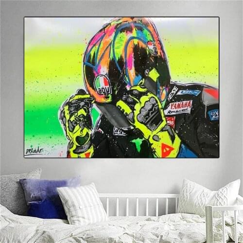 Graffiti Motorcycle Prints Poster Canvas Painting Posters Print Cuadros Wall Art Picture for Living Room Home Decoration