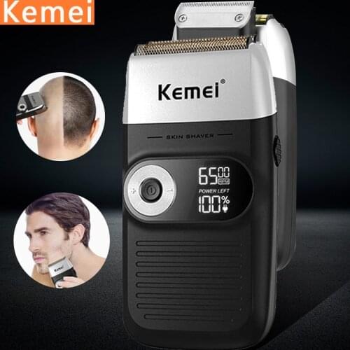 Kemei Hair Clipper Electric Hair trimmer for men T clipper trimmer Barber Hair Cutting Machine chargeable haircut 5
