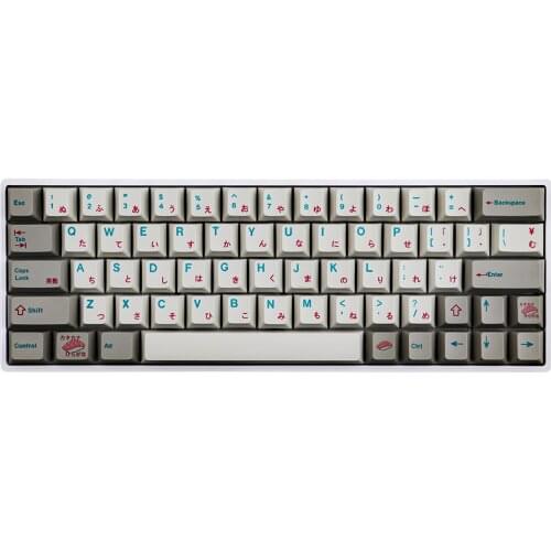 PBT Sushi Keycaps Japanese Cherry Profile Mechanical Keyboard Keycap Full Sets DYE Subbed with 7U Spacebar 1.75U 2U Shift Keys