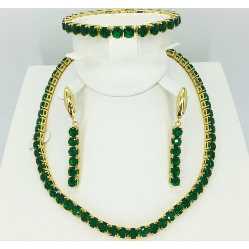 Wholesale gold New Jewelry collection African brides wedding gifts women necklace earrings collection wife jewelry set