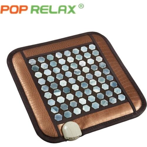POP RELAX jade seat health mattress heating pad far infrared physiotherapy natural jade stone office chair sit mat mattress 110V