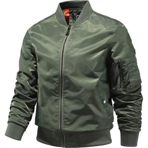 Mens Bomber Jacket Army MA-1 Flight Baseball Varsity College Pilot Air Waterproof Military Tactical Male Winter Coat for Men