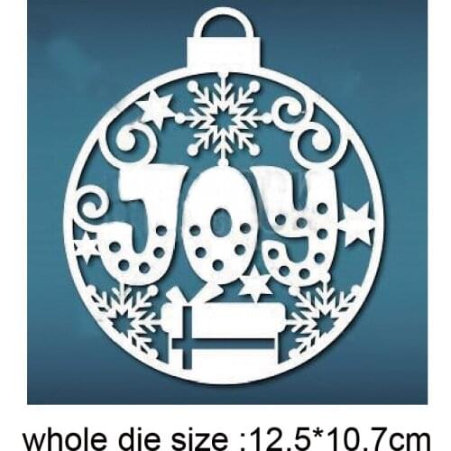 Joy Christmas Ball Metal Cutting Dies 2020 new arrival craft Stencil For DIY Scrapbooking Paper/photo Cards Embossing Dies