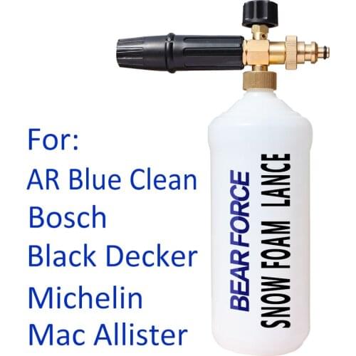 Pressure Washer Snow foam lance foam generator Car Foam Wash Sprayer Foam Gun Nozzle for Bosch AR Mac Allister Black Decker