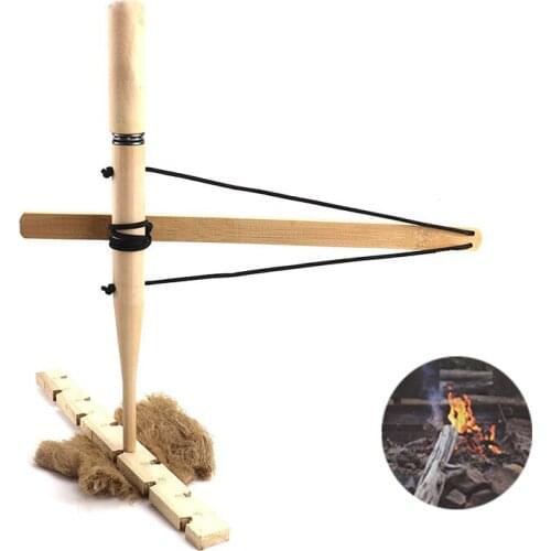 Outdoor Bow Drill Activity Kit Camping Tools Survival Adventure Development Training Camping Equipment Fire Tool