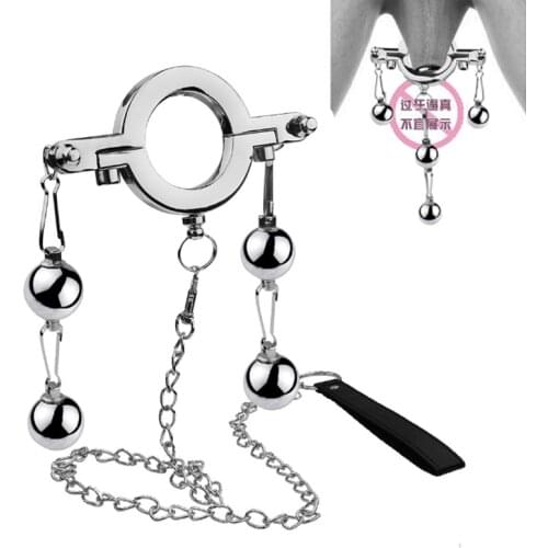 New BDSM Gear Bondage Scrotum Stretcher Penis Rings With Leash Ballstretcher Strap Weight Chastity Sex Toys For Men Sex Shop 18