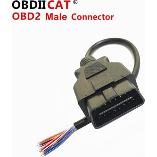 OBDII 16Pin Extension Opening Cable OBD2 Car Diagnostic Interface Connector Female Converter obd2 Male Open Cable Adapter
