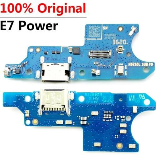 Original Dock Connector Micro USB Charger Charging Port Flex Cable Microphone Board For Moto E7 Power